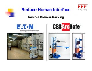 Reduce Human Interface
  Remote Breaker Racking
 