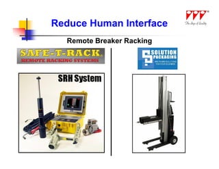 Reduce Human Interface
  Remote Breaker Racking
 