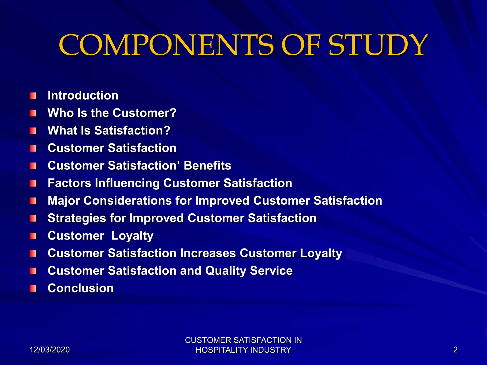 Multania Customer Customer Satisfaction in Hospitality Industry | PPTX