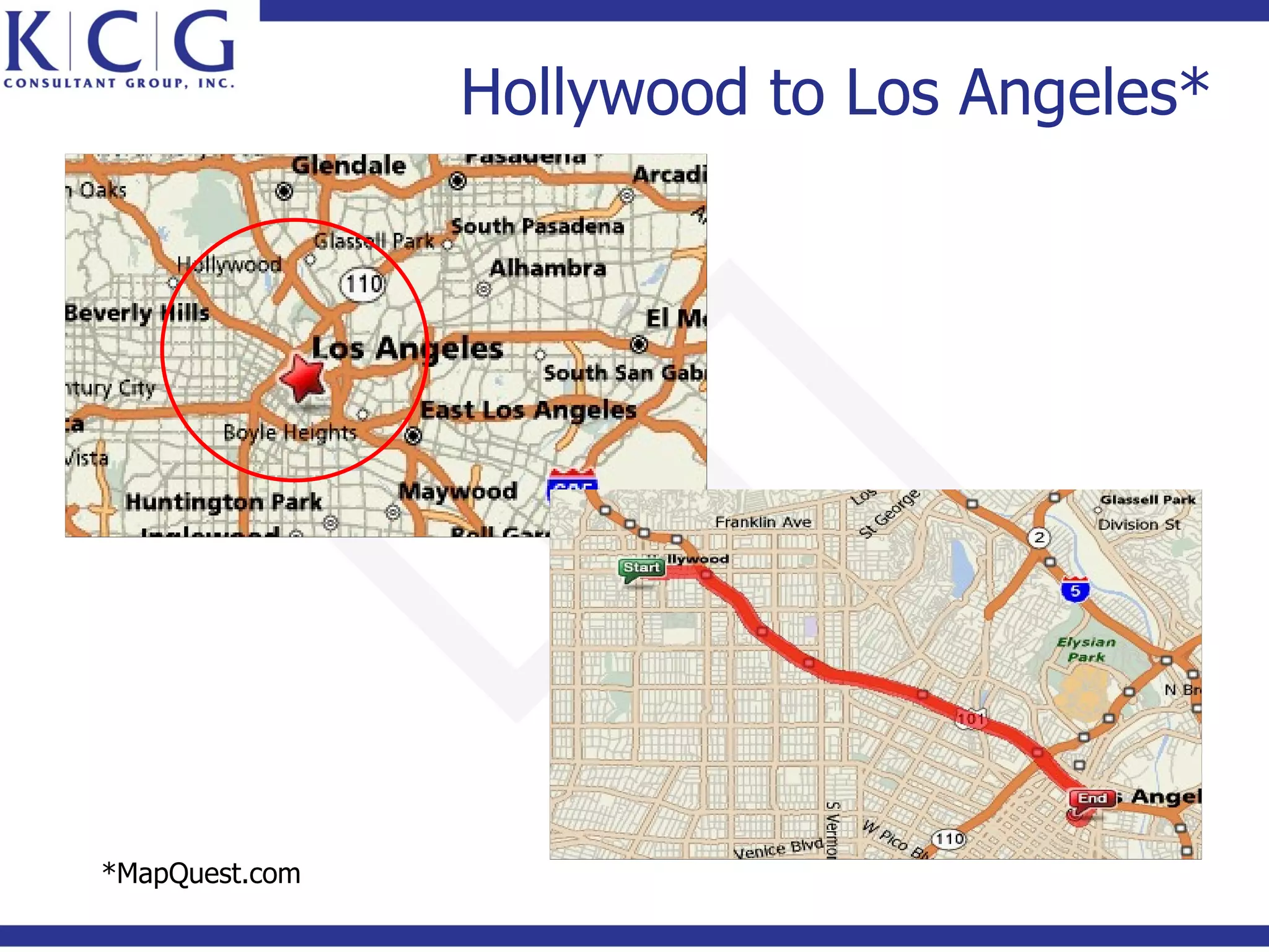 Hollywood to Los Angeles*




*MapQuest.com
 