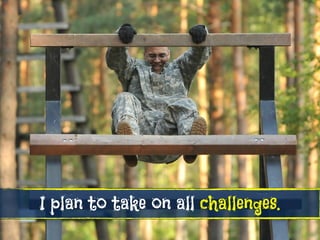 I plan to take on all challenges.
 