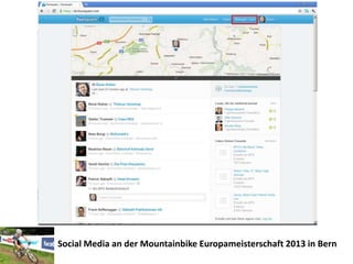 Social Media an der Mountainbike Europameisterschaft 2013 in Bern
 