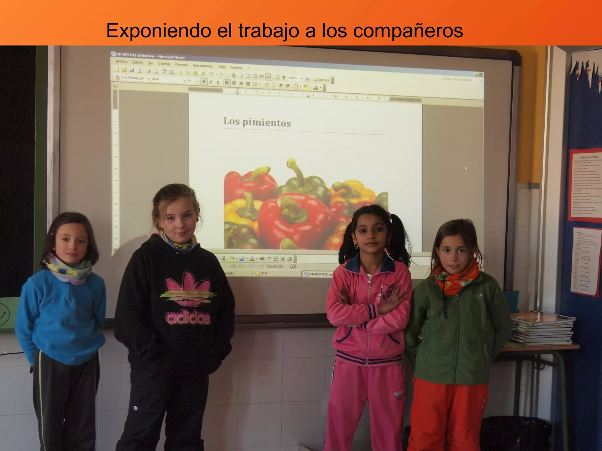 Exponiendo el trabajo a los compañeros
 