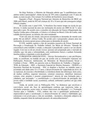 Projeto Crescer e Aparecer  PJA - Gyn