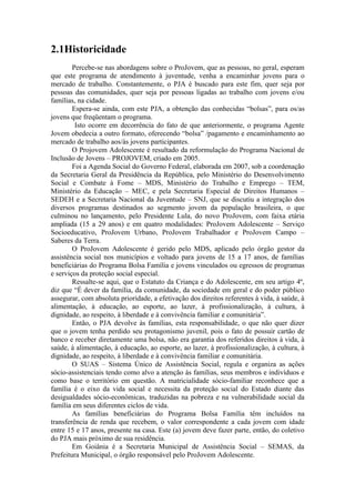 Projeto Crescer e Aparecer  PJA - Gyn