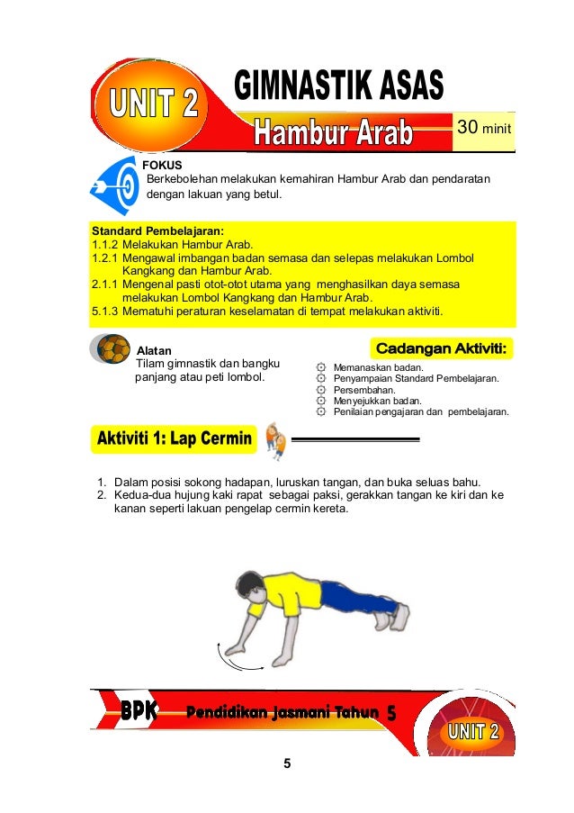 Panduan Pengajaran Pendidikan Jasmani Tahun 5 Kssr