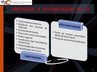 VANTAGENS E DESVANTAGENS DA IE




                                 6
 