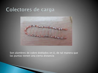 Son alambres de cobre doblados en U, de tal manera que
las puntas tienen una cierta distancia
 