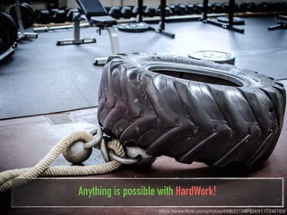 Anything is possible with HardWork! 
! 
https://www.flickr.com/photos/49962213@N04/9117246783/ 
 