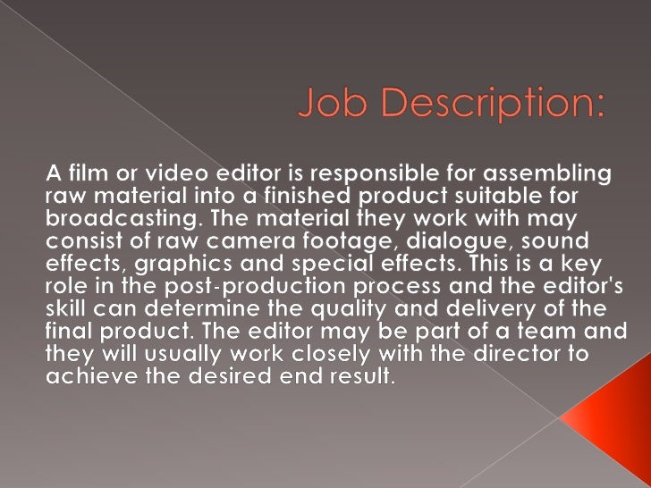 Editors Job