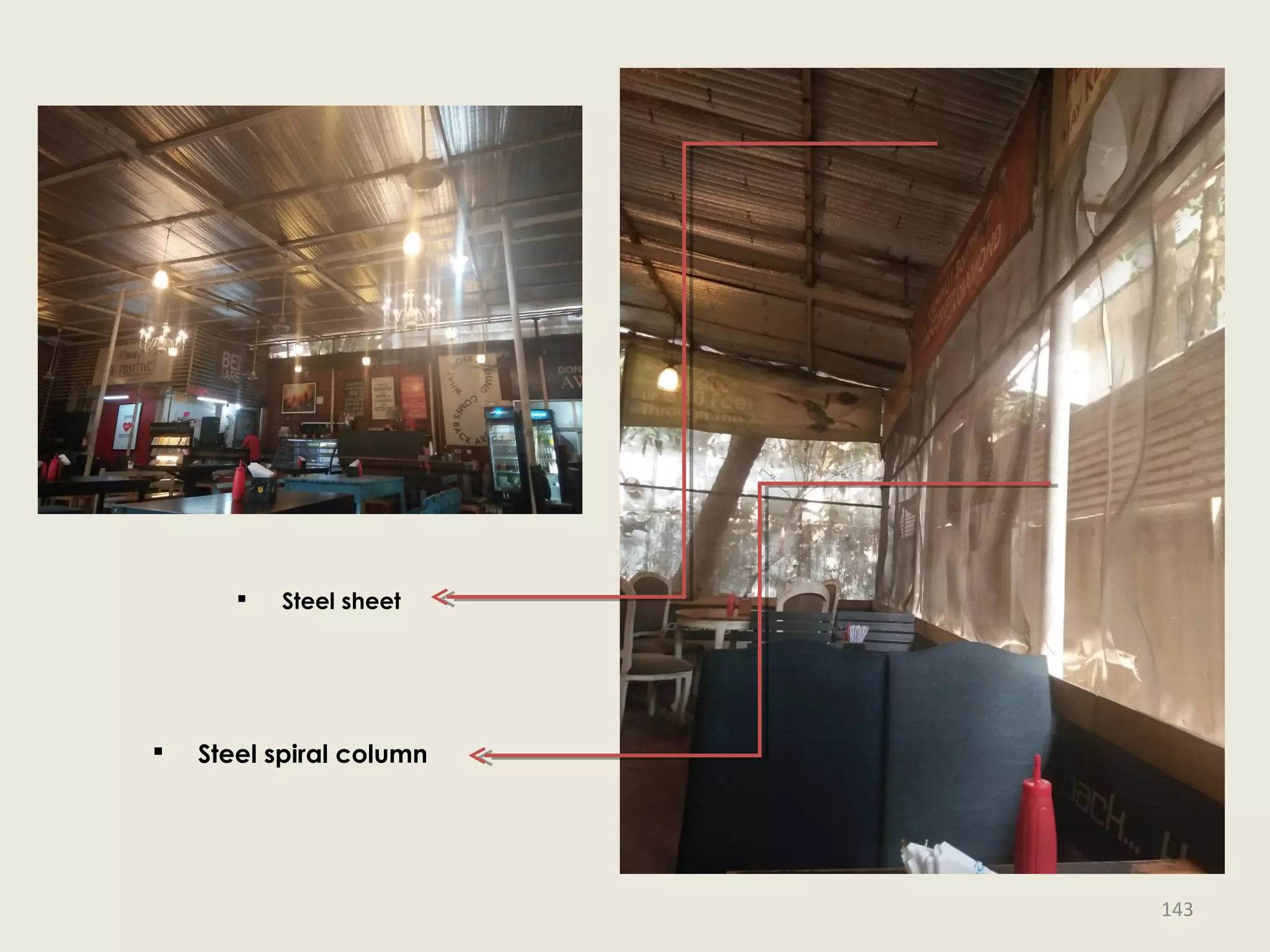  Steel spiral column
 Steel sheet
143
 