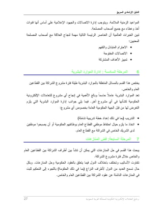 27



6: ‫السادسة‬ ‫المرحلة‬‫البشرية‬ ‫الموارد‬ ‫إدارة‬


7‫السابعة‬ ‫المرحلة‬:‫المنازع‬ ‫فض‬‫ات‬
 