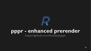 74
pppr - enhanced prerender
https://github.com/funliday/pppr
 