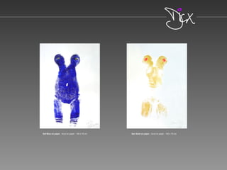 San Gold on paper - Acryl on paper - 100 x 70 cmEef Blue on paper - Acryl on paper - 100 x 70 cm
 