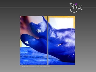 YK Blue double - Mixed technics on canvas - dyptich - total 160 x 180 cm
 