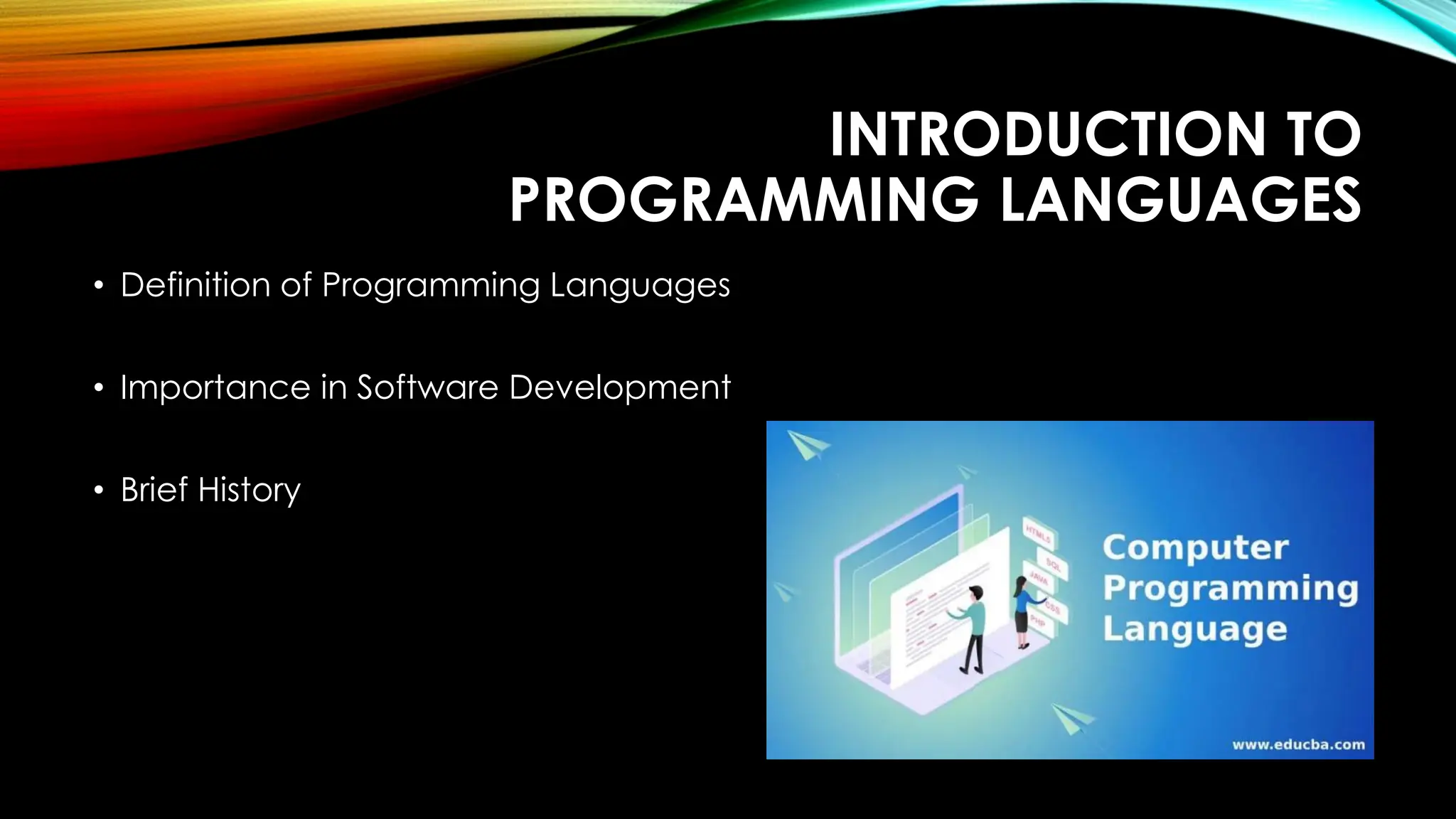 Overview of Programming language into the word of computer science ...