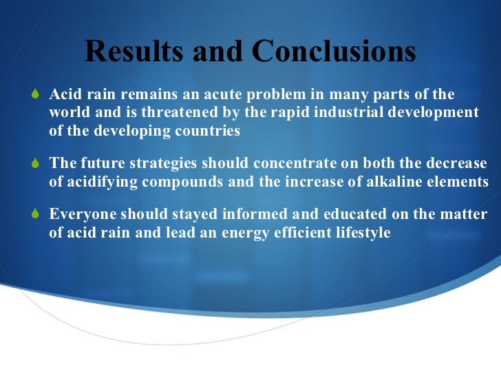 Acid rain essay conclusion