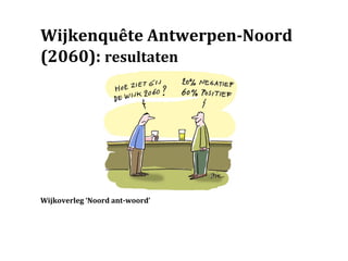 Wijkenquête Antwerpen-Noord
(2060): resultaten




Wijkoverleg ‘Noord ant-woord’
 