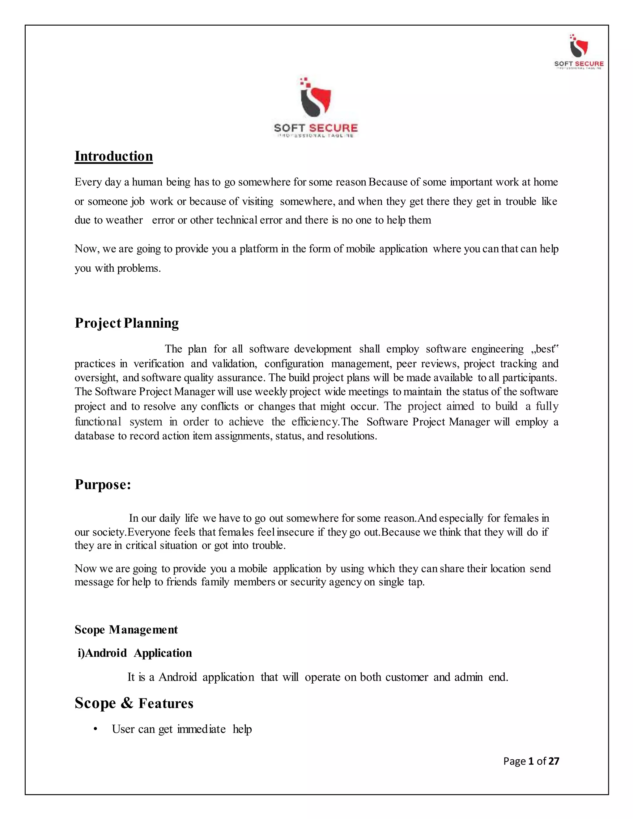 Mobile/Web App Development Project Report