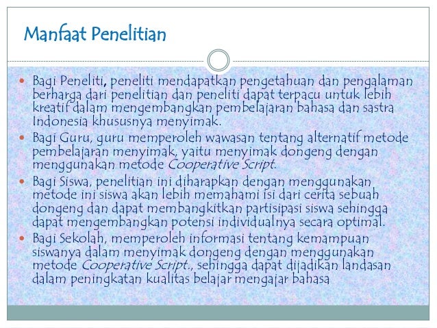 Proposal Bahasa dan Sastra Indonesia