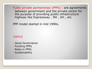 Public Private Partnership | PPTX