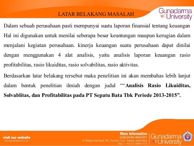 Analisis Rasio Likuiditas Solvabilitas Dan Profitabilitas Pada Lap