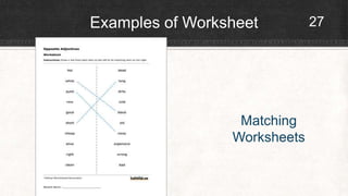 Slide Worksheet Examples Worksheets Power Point Presentation | PPTX