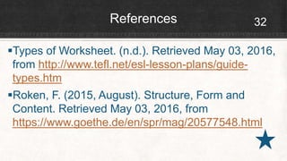 worksheets | PPTX