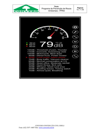 Título:
Programa de Prevenção de Riscos
Ambientais - PPRA
Páginas
15-- 7 -/44
CONVERD CONSTRUÇÃO CIVIL EIRELI
Fone: (62) 3357- 4607 Site: www.converd.com.br
 