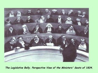 The Legislative Belly. Perspective View of the Ministers' Seats of 1834.   