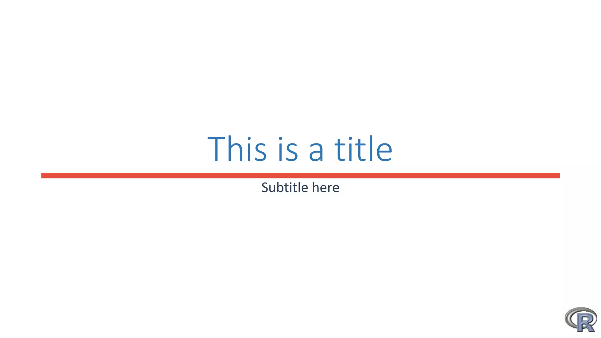 This is a title
Subtitle here