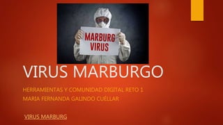 VIRUS MARBURGO
HERRAMIENTAS Y COMUNIDAD DIGITAL RETO 1
MARIA FERNANDA GALINDO CUÉLLAR
VIRUS MARBURG
 