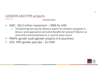 Understanding the importance of the social and economic impact of PPR
