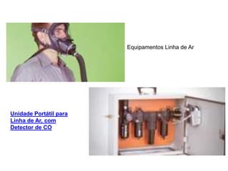 Equipamentos Linha de Ar
Unidade Portátil para
Linha de Ar, com
Detector de CO
 