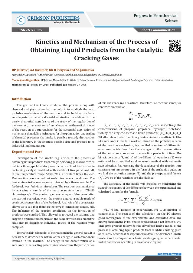 and Mechanism of the Process of Obtaining Liquid Products from
