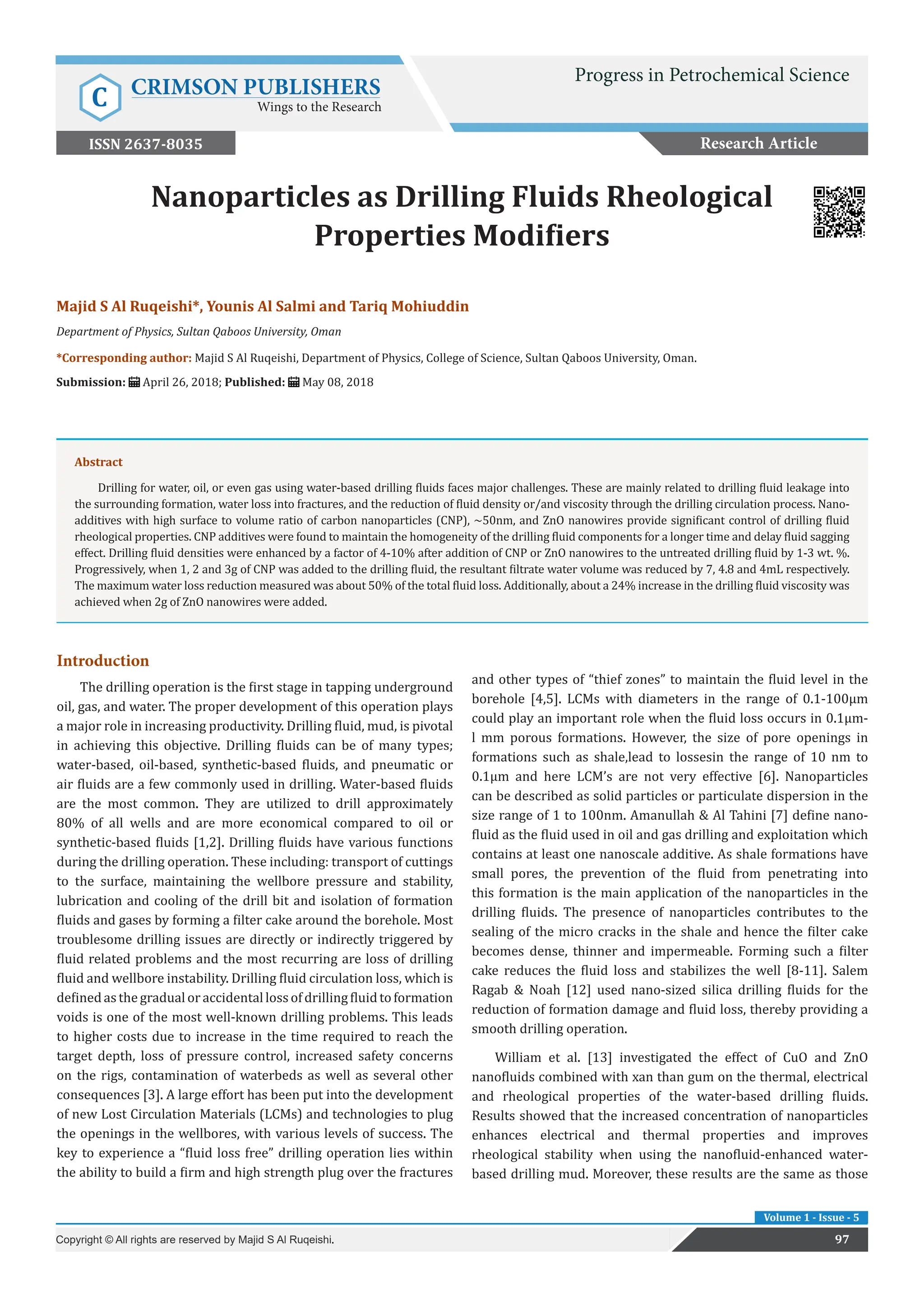 Nanoparticles as Drilling Fluids Rheological Properties Modifiers ...
