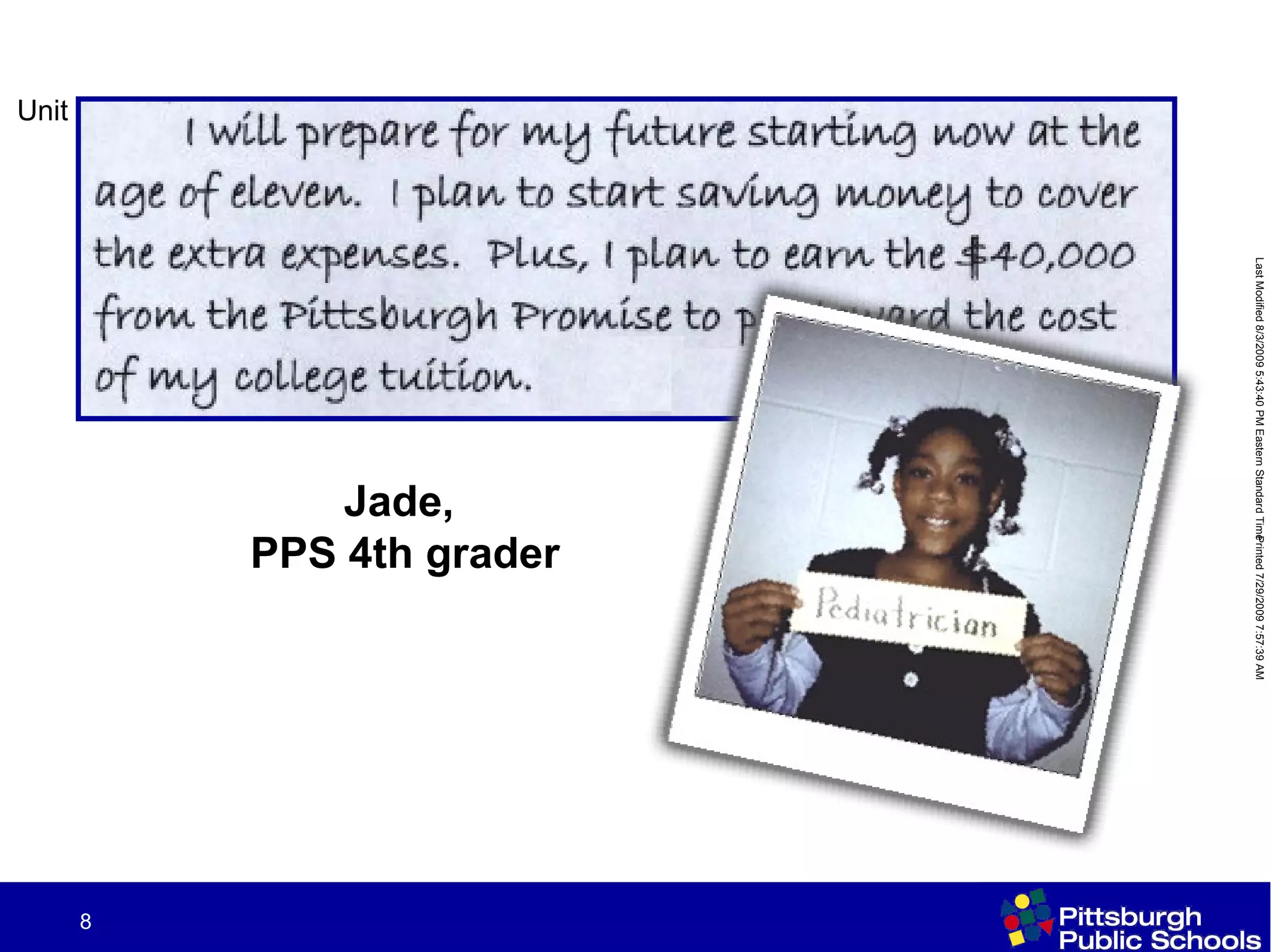 Jade,  PPS 4th grader 