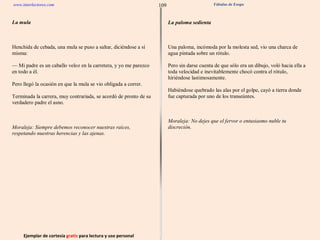 Ejemplar de cortesía  gratis  para lectura y uso personal 109 www.interlectores.com Fábulas de Esopo 