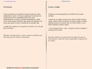 Ejemplar de cortesía  gratis  para lectura y uso personal 11 www.interlectores.com Fábulas de Esopo 