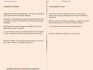 Ejemplar de cortesía  gratis  para lectura y uso personal 110 www.interlectores.com Fábulas de Esopo 