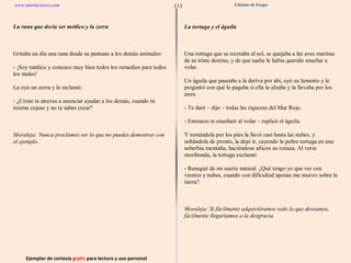 Ejemplar de cortesía  gratis  para lectura y uso personal 111 www.interlectores.com Fábulas de Esopo 