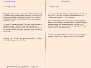 Ejemplar de cortesía  gratis  para lectura y uso personal 113 www.interlectores.com Fábulas de Esopo 