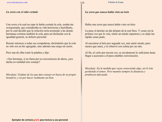 Ejemplar de cortesía  gratis  para lectura y uso personal 116 www.interlectores.com Fábulas de Esopo 