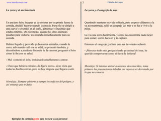 Ejemplar de cortesía  gratis  para lectura y uso personal 117 www.interlectores.com Fábulas de Esopo 