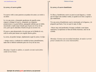 Ejemplar de cortesía  gratis  para lectura y uso personal 119 www.interlectores.com Fábulas de Esopo 
