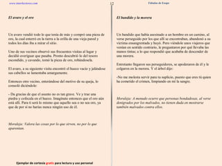 Ejemplar de cortesía  gratis  para lectura y uso personal 12 www.interlectores.com Fábulas de Esopo 