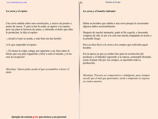 Ejemplar de cortesía  gratis  para lectura y uso personal 120 www.interlectores.com Fábulas de Esopo 