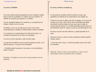 Ejemplar de cortesía  gratis  para lectura y uso personal 121 www.interlectores.com Fábulas de Esopo 