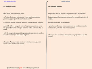 Ejemplar de cortesía  gratis  para lectura y uso personal 124 www.interlectores.com Fábulas de Esopo 