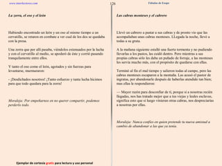Ejemplar de cortesía  gratis  para lectura y uso personal 126 www.interlectores.com Fábulas de Esopo 